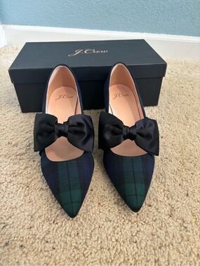 J. Crew Blockheel Pump in Blackwatch